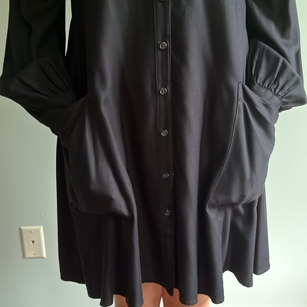 Lou & Grey Long Sleeve Black Mini Dress - Picture 2 of 11